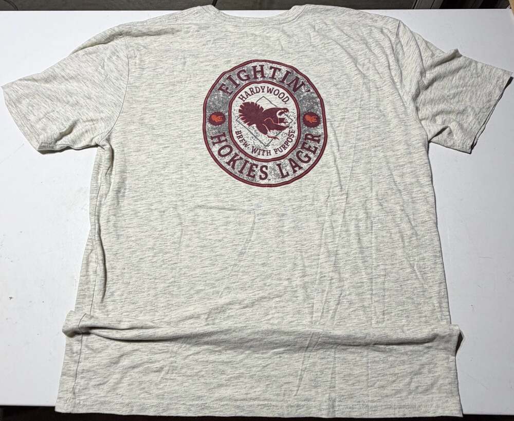 Blue 84 Hardywood Fightin' Hokies Lager T-Shirt Gray XL